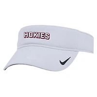 Men's Nike White Virginia Tech Hokies 2025 On-Field Ace Performance Adjustable Visor