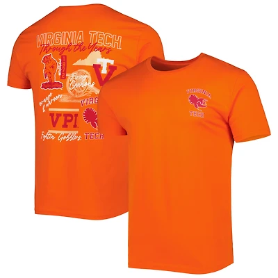 T-shirt vintage Virginia Tech Hokies orange pour homme, collection « Through the Years » (2 titres).