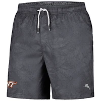 Maillot de bain Tommy Bahama pour hommes Virginia Tech Hokies Naples Layered Leaves noir