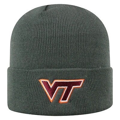 Men's Top of the World Gray Virginia Tech Hokies Logo Cuffed Knit Hat