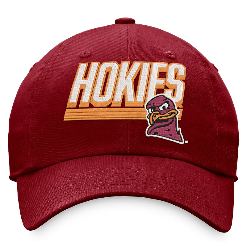 Casquette réglable Hokies Slice Top of the World Virginia Tech marron pour homme