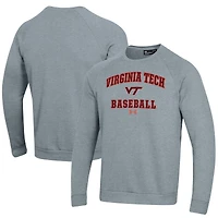 Sweat-shirt en molleton gris pour homme Under Armour Virginia Tech Hokies Baseball All Day Arch