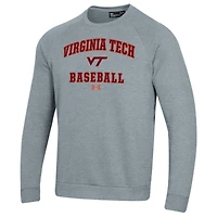 Sweat-shirt en molleton gris pour homme Under Armour Virginia Tech Hokies Baseball All Day Arch