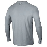 Men's Under Armour Gray Virginia Tech Hokies Soccer Arch Over Performance Long Sleeve T-Shirt