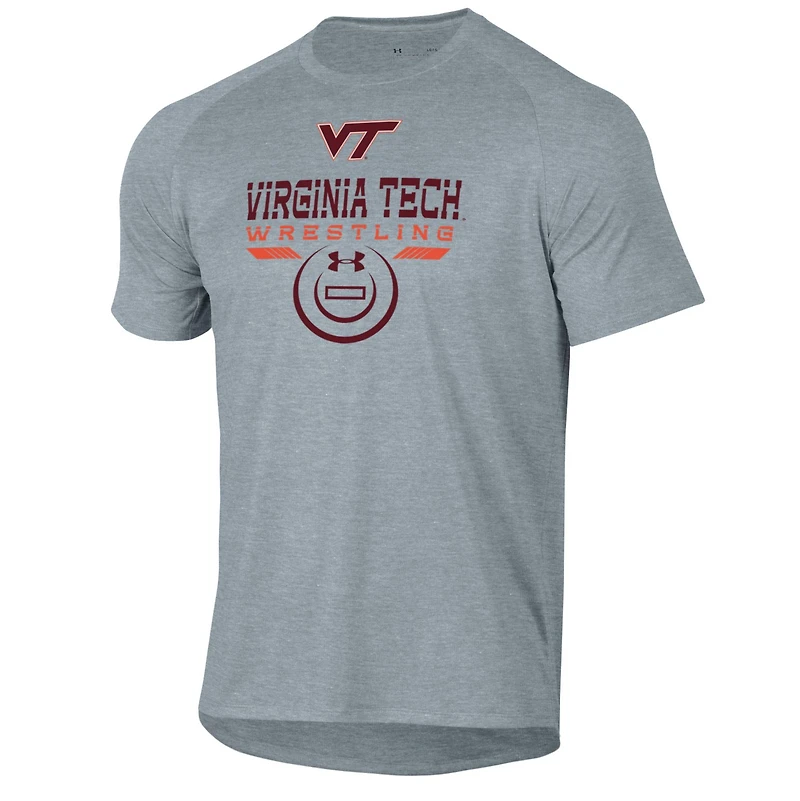 Men's Under Armour Gray Virginia Tech Hokies Wrestling Icon T-Shirt