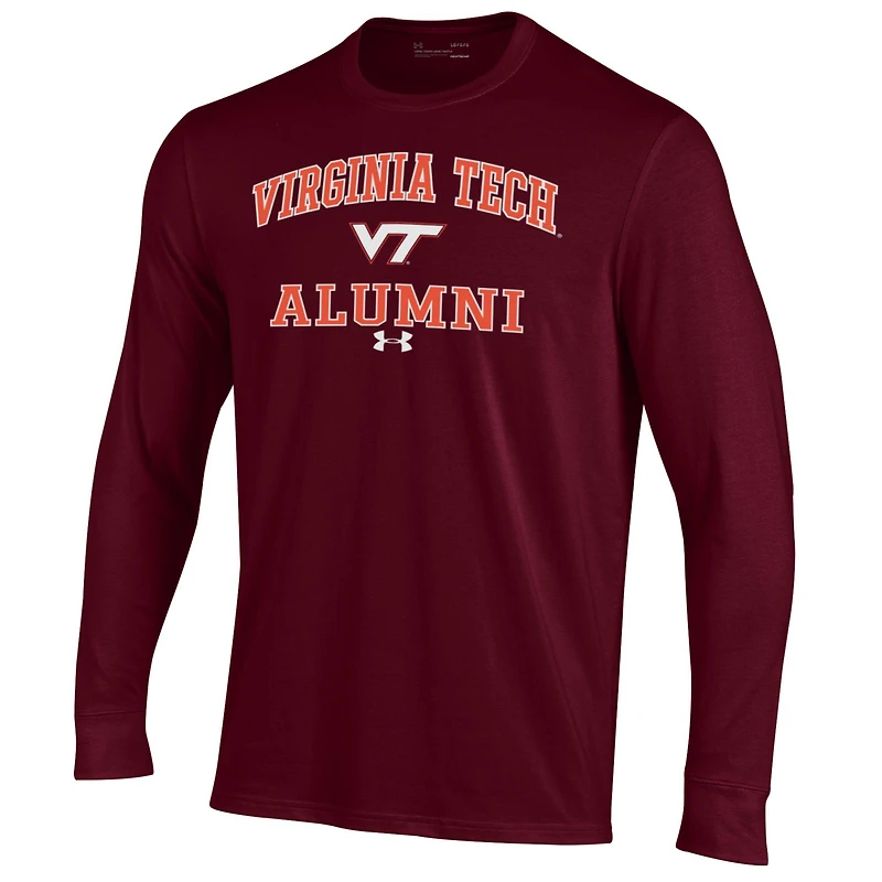 Men's Under Armour Maroon Virginia Tech Hokies Alumni Performance Long Sleeve T-Shirt