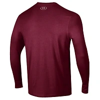 T-shirt à manches longues Under Armour pour homme, bordeaux, Virginia Tech Hokies Alumni Performance