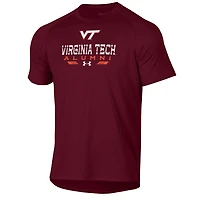 T-shirt technique Under Armour bordeaux pour homme, Ancien élève des Virginia Tech Hokies