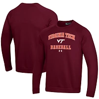 Sweat-shirt en molleton de baseball Under Armour All Day Arch Bordeaux Virginia Tech Hokies pour homme