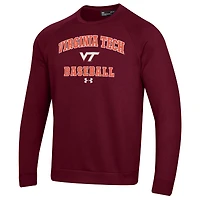 Men's Under Armour Maroon Virginia Tech Hokies Baseball All Day Arch Fleece Pullover Sweatshirt