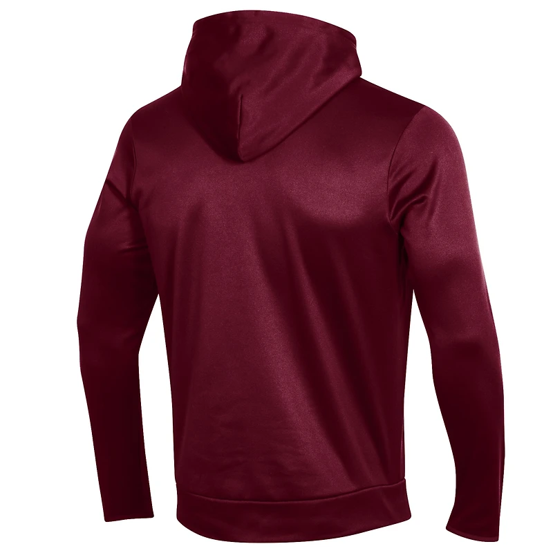 Sweat à capuche en molleton de baseball Under Armour Maroon Virginia Tech Hokies pour homme