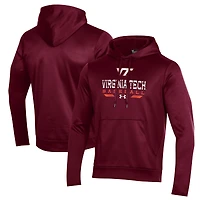Men's Under Armour Maroon Virginia Tech Hokies Baseball All Day Fleece Pullover Hoodie