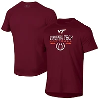 T-shirt raglan de performance Under Armour bordeaux Virginia Tech Hokies Softball Icon pour homme