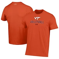 Men's Under Armour Orange Virginia Tech Hokies Volleyball Performance T-Shirt