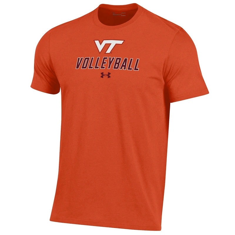 Men's Under Armour Orange Virginia Tech Hokies Volleyball Performance T-Shirt