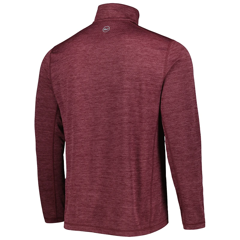 Sweat Vineyard Vines Virginia Tech Hokies Sankaty Quarter-Zip marron pour homme
