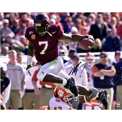 Michael Vick Virginia Tech Hokies Autographed 16" x 20" Hurdle Photograph