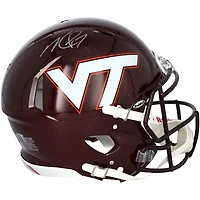 Casque Riddell Speed authentique autographié par Michael Vick des Virginia Tech Hokies