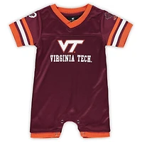 Newborn & Infant Colosseum Maroon Virginia Tech Hokies Bumpo Football Logo Romper