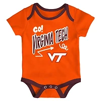Newborn & Infant Outerstuff Virginia Tech Hokies Three-Pack All Day Play Bodysuit Set