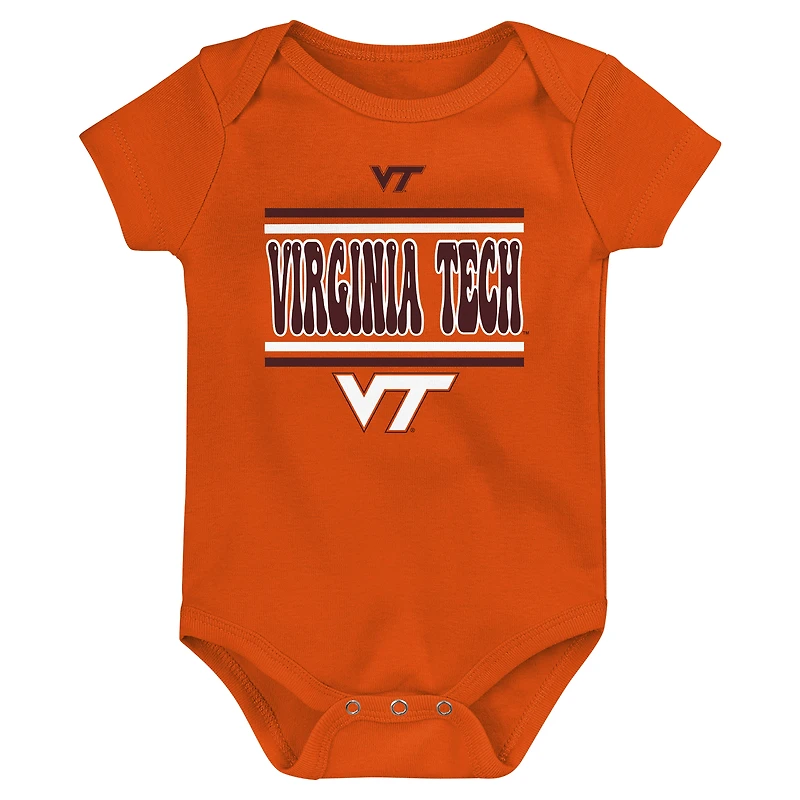 Newborn Maroon Virginia Tech Hokies Sunday Comics 3-Pack Bodysuit Set