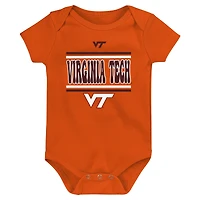 Newborn Maroon Virginia Tech Hokies Sunday Comics 3-Pack Bodysuit Set