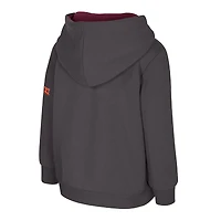 Sweat à capuche en polaire gros logo pour tout-petits Colosseum Charcoal Virginia Tech Hokies