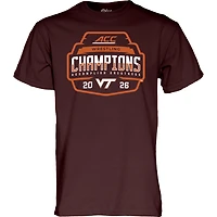 Unisex Blue 84 Maroon Virginia Tech Hokies 2026 ACC Men's Wrestling Tournament Champions T-Shirt