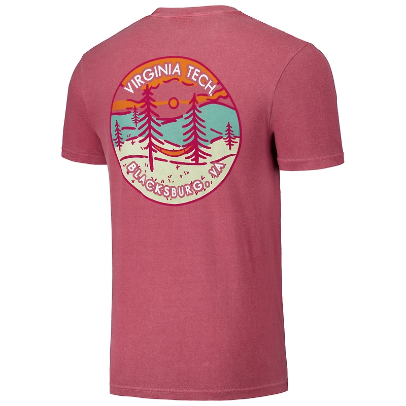 Unisex Maroon Virginia Tech Hokies Scenic Comfort Colors T-Shirt