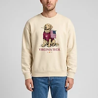 Unisex Uscape Apparel Cream Virginia Tech Hokies Americana Good Boy Ribbed Premium Sweatshirt