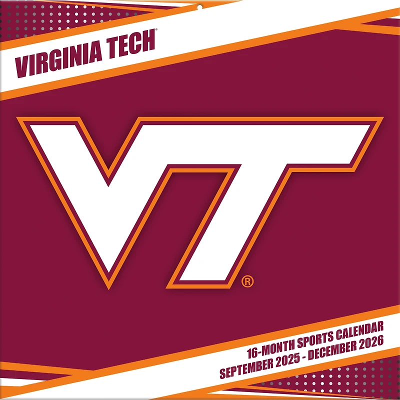 Virginia Tech Hokies 12” x 12” 2026 Team Wall Calendar