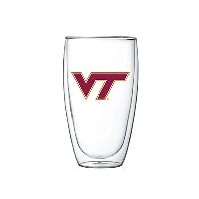 Virginia Tech Hokies 15oz. Double Wall Thermo Glass