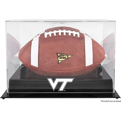 Virginia Tech Hokies Black Base Team Logo Vitrine de Football avec Dos Miroir