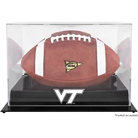 Virginia Tech Hokies Black Base Team Logo Vitrine de Football avec Dos Miroir