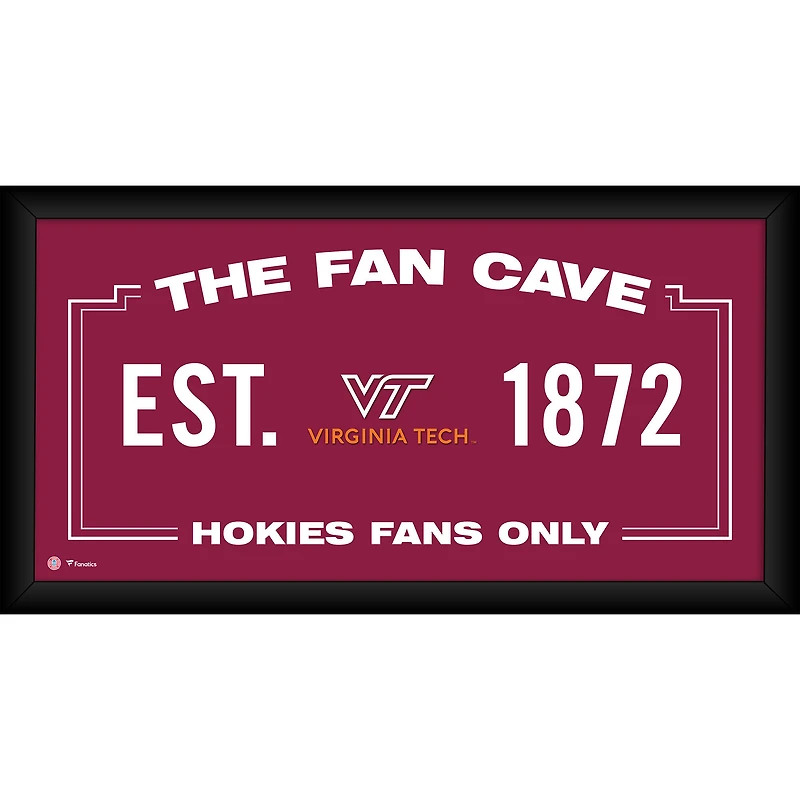 Virginia Tech Hokies Framed 10" x 20" Fan Cave Collage