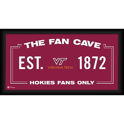 Virginia Tech Hokies Framed 10" x 20" Fan Cave Collage