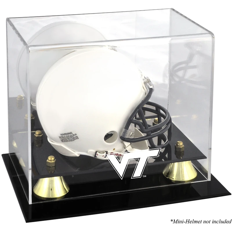 Vitrine pour mini-casque Virginia Tech Hokies Golden Classic Logo