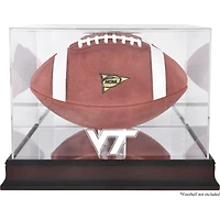 Virginia Tech Hokies Mahogany Base Team Logo Football Display Case with Mirror Back