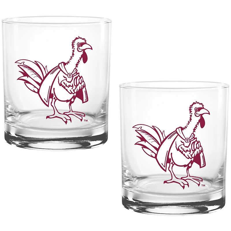 Virginia Tech Hokies Two Pack 14oz. Vault Sketch Rocks Glass Set