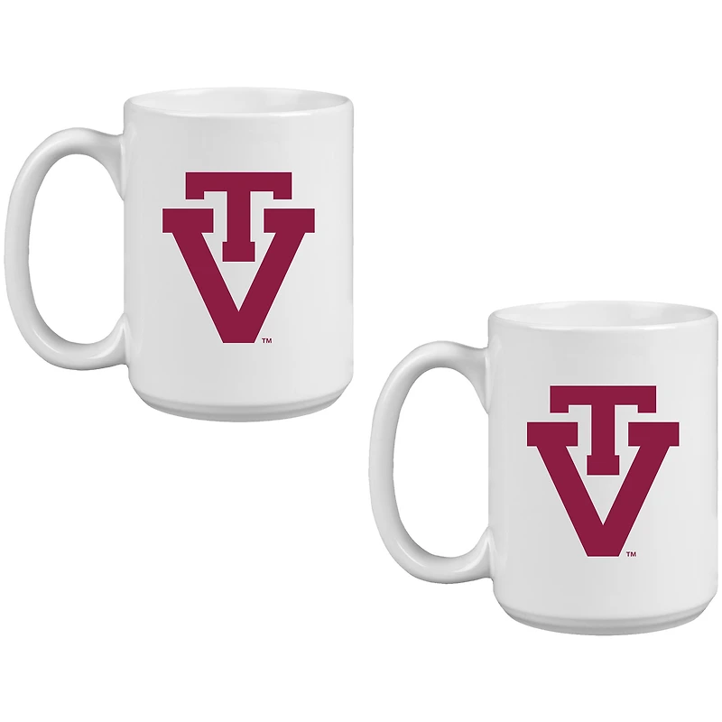Lot de deux tasses en céramique Vault Sketch de 425 ml des Hokies de Virginia Tech