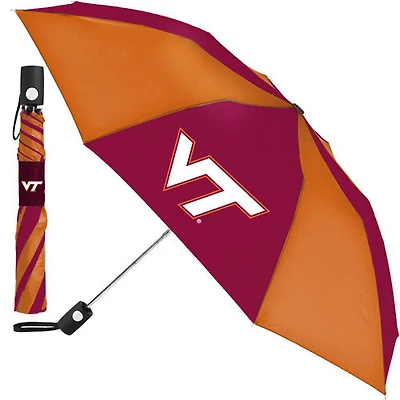 Parapluie pliant WinCraft marron/orange Virginia Tech Hokies 42''