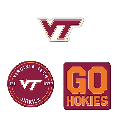 WinCraft  Virginia Tech Hokies 3-Pack Premium Fridge Magnet Set