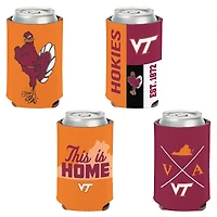 Lot de 4 glacières pour canettes WinCraft Virginia Tech Hokies de 12 oz
