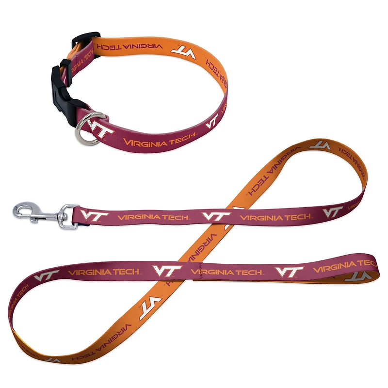 Ensemble laisse et collier pour animaux de compagnie WinCraft Virginia Tech Hokies