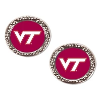 Boucles d'oreilles WinCraft Virginia Tech Hokies Round Team Post