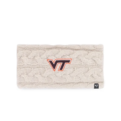 Women's '47  Natural Virginia Tech Hokies Core & Inline Latte Knit Headband