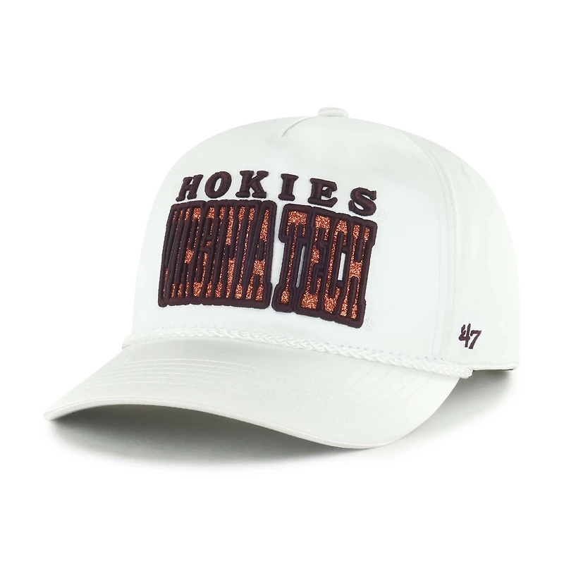 Casquette ajustable Outspoken Hitch blanche 47 pour femme des Virginia Tech Hokies