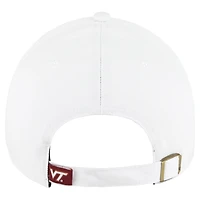 Casquette ajustable blanche Virginia Tech Hokies Pensacola Clean Up pour femme '47