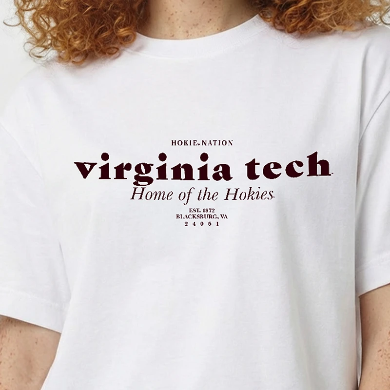 Women's Champion White Virginia Tech Hokies Home Wordmark T-Shirt