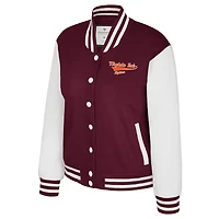 Women's Colosseum Maroon Virginia Tech Hokies French Baguette Full Snap Fleece Jacket
